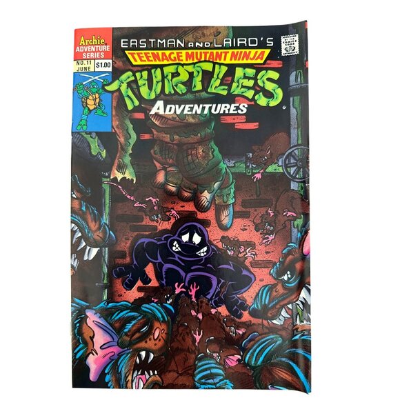 Archie Series Teenage Mutant Ninja Turtles Comic #11 June 1990 Adventure Series - Picture 1 of 6